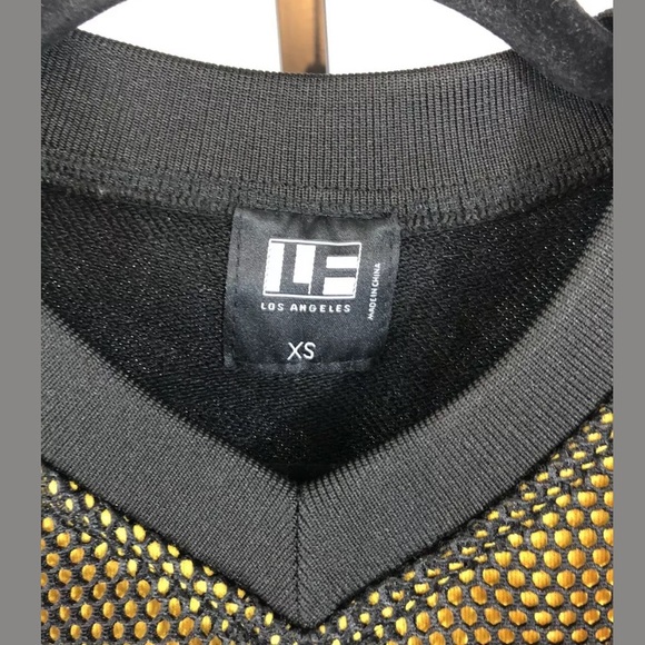 LF Los Angeles Mesh Front Sweatshirt Black Orange - Picture 4 of 4